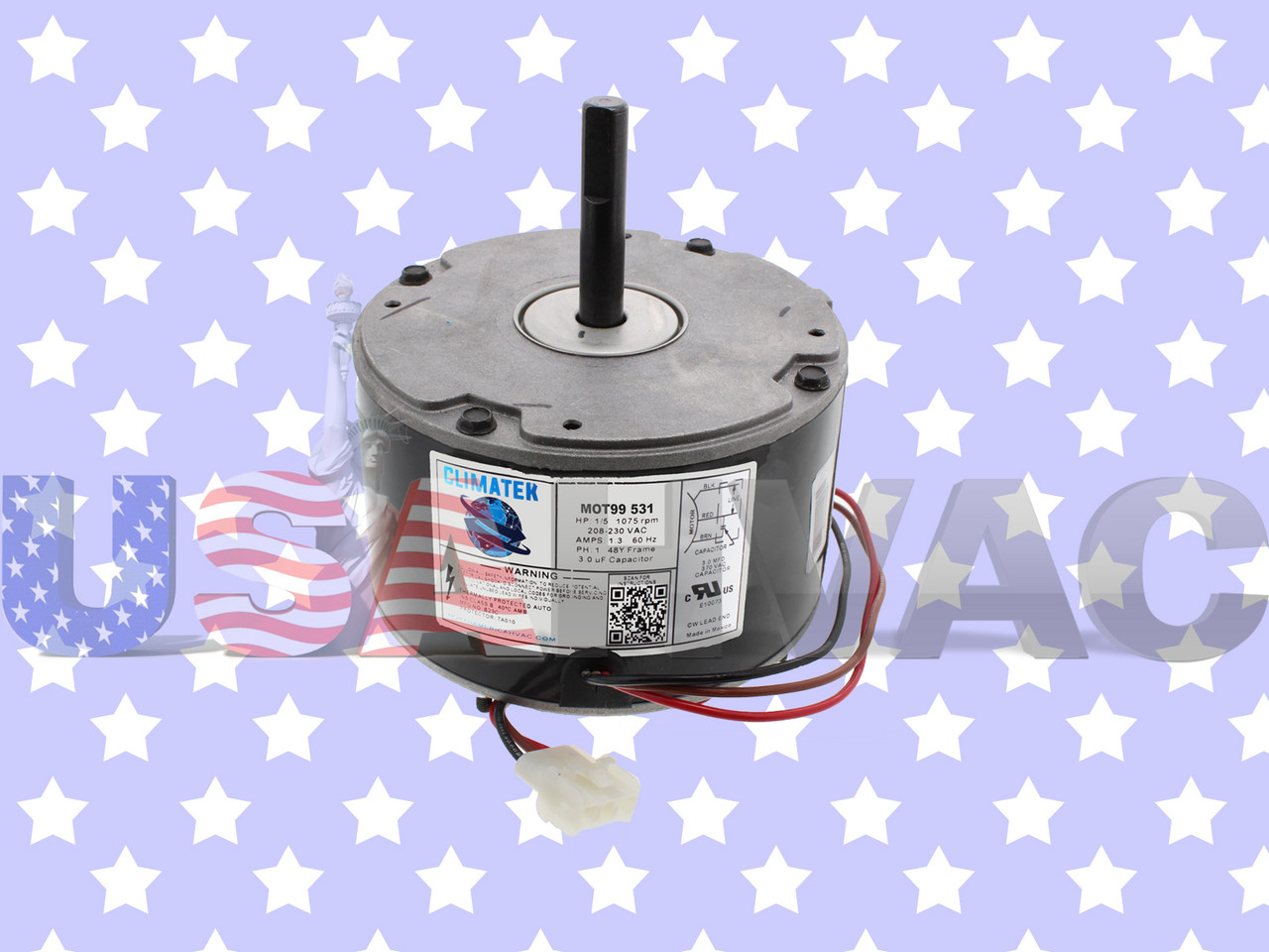 1085925 1064945 1082638 - ClimaTek Condenser Fan Motor Replaces